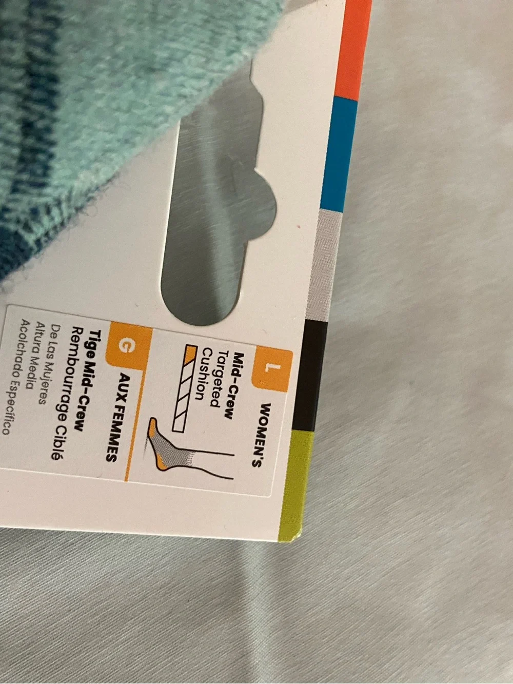 Smartwool Women's Hike Merino Crew Socks - Dark Teal with Light Aqua Accents